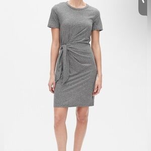 Gap Grey Side-Tie Shirtdress Size M